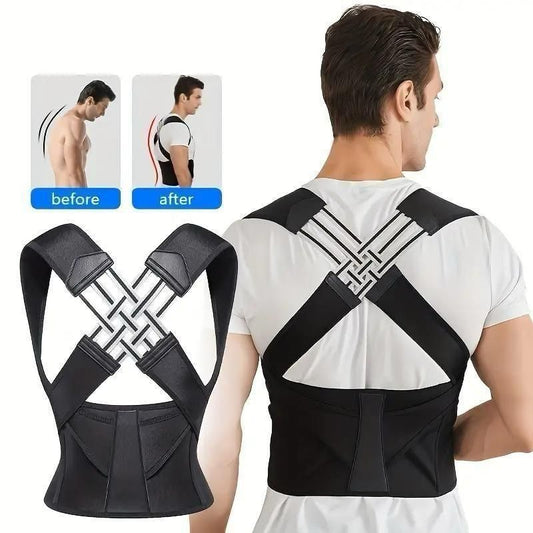 Adjustable Posture Corrector/Relieve Back Pain Belt for Men & Women