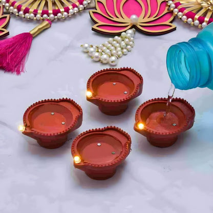 LED Light Water Sensor Diyas Plastic with, Ambient Lights, (Pack of 6/12/18/24)