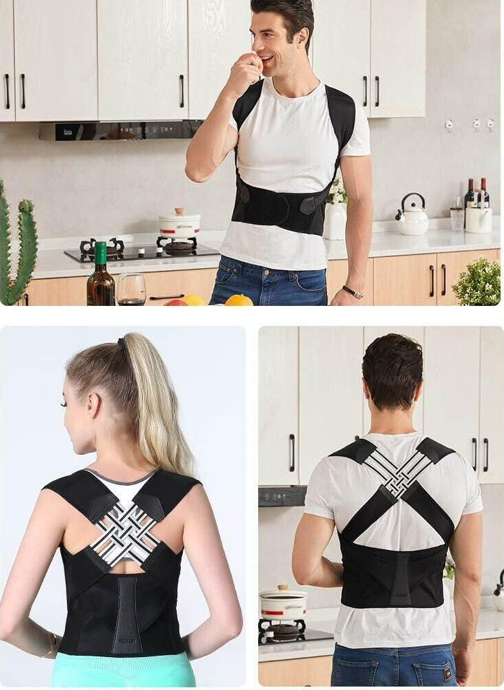 Adjustable Posture Corrector/Relieve Back Pain Belt for Men & Women