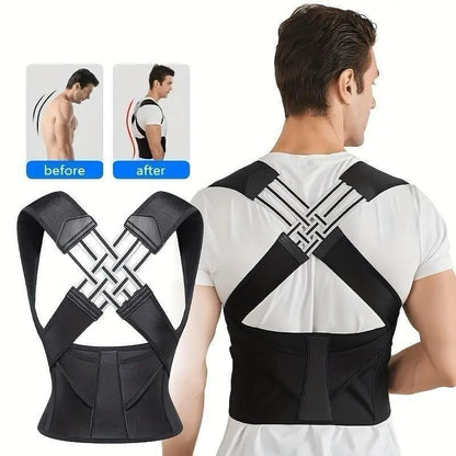 Adjustable Posture Corrector/Relieve Back Pain Belt for Men & Women