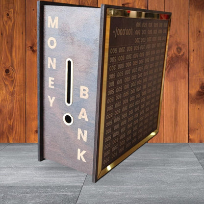 Wooden Money Bank ₹1 Lakh Savings Challenge Box