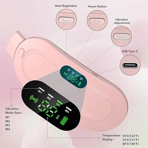 Period Cramp Relief - Fast Heat & Vibration Therapy