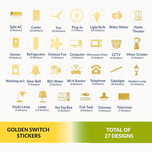 Golden Switch Stickers